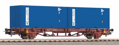 PIKO 58755 - H0 - Containertragwagen mit 2x 20 Container, FS, Ep. IV